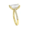 Luvmyjewelry Maia 14k Gold Radiant Cut Lab Grown Diamond Hidden Halo Engagement Ring In 14k Yellow Gold
