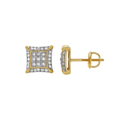 Luvmyjewelry Malandro 10k Yellow Gold Diamond Unisex Earrings - 0.2 Cts