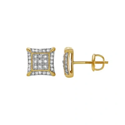 Luvmyjewelry Malandro 10k Yellow Gold Diamond Unisex Earrings