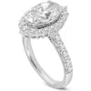 Luvmyjewelry Marcia 14k White Gold Oval Lab Grown Diamond Halo Engagement Ring In 14k White Gold