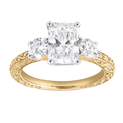 Luvmyjewelry Marilyn 14k Gold 2.65 Ct Radiant Lab Grown Diamond Engagement Ring In Multi