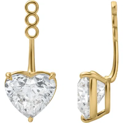 Luvmyjewelry Mariposa 14k Gold Heart Lab Grown Diamond Earring Jackets