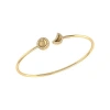 Luvmyjewelry Moon Phases Sterling Silver Diamond Adjustable Cuff In 14kt Gold Vermeil On Sterling