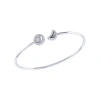 Luvmyjewelry Moon Phases Adjustable Diamond Cuff In Sterling Silver In Silver