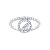 Luvmyjewelry Moon Phases Sterling Silver Diamond Charm Ring In Silver