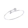 Luvmyjewelry Moon Stages Adjustable Diamond Bangle In Sterling Silver In Silver