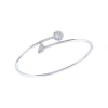 Luvmyjewelry Moon Stages Adjustable Diamond Bangle In Sterling Silver In Silver
