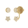 Luvmyjewelry Moon Transformation Star Sterling Silver Diamond Stud Earring In 14kt Gold Vermeil On Sterling
