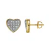 Luvmyjewelry Muse 10k Yellow Gold Cluster Diamond Unisex Earrings - 0.22 Cts In Yellow