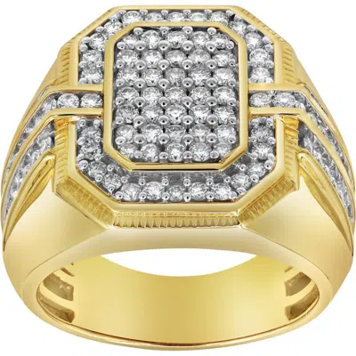 Luvmyjewelry Mvp 14k Yellow Gold Diamond Men Statement Ring