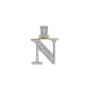 Luvmyjewelry N Initial Diamond Pendant 10k Yellow Gold In 10k Yellow Gold