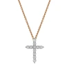 Luvmyjewelry Nazerath 10k Gold Cross Diamond Pendant In 10k Rose Gold