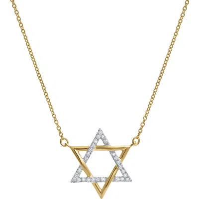 Luvmyjewelry Neriah 14k Gold Star Of David Diamond Pendant