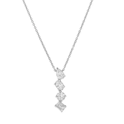Luvmyjewelry Nerisse 14k Gold Lab Grown Diamond Necklace In Metallic