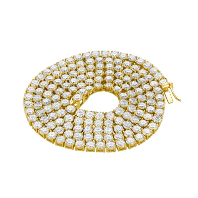 Luvmyjewelry Nico 10k Gold Lab Grown Diamond Tennis Chain - 4.0mm In Yellow
