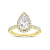 Luvmyjewelry Noor 14k Yellow Gold Pear Lab Grown Diamond Halo Engagement Ring In 14k Yellow Gold