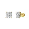Luvmyjewelry Nova 14k Yellow Gold Cluster Lab Grown Diamond Unisex Earrings In Gold