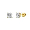 Luvmyjewelry Nova 14k Yellow Gold Cluster Lab Grown Diamond Unisex Earrings In Gold