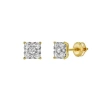 Luvmyjewelry Nova 14k Yellow Gold Cluster Lab Grown Diamond Unisex Earrings In 14k Yellow Gold