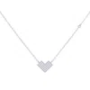 Luvmyjewelry One Way Arrow Sterling Silver Diamond Necklace In Silver