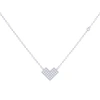 LUVMYJEWELRY LUVMYJEWELRY ONE WAY ARROW STERLING SILVER DIAMOND NECKLACE