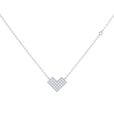 Luvmyjewelry One Way Arrow Sterling Silver Diamond Necklace