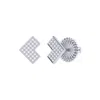 Luvmyjewelry One Way Arrow Sterling Silver Diamond Stud Earring In Silver