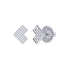 Luvmyjewelry One Way Arrow Sterling Silver Diamond Stud Earring In Silver