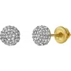 Luvmyjewelry Orbius 10k Yellow Gold Diamond Stud Earrings In 10k Yellow Gold