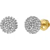 Luvmyjewelry Orbius 10k Yellow Gold Diamond Stud Earrings In 10k Yellow Gold