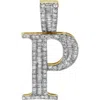 Luvmyjewelry P Initial Diamond Pendant 10k Yellow Gold In 10k Yellow Gold -