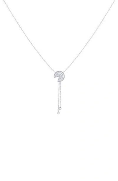 Luvmyjewelry Pac-man Candy Diamond Lariat Necklace In Metallic