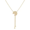 Luvmyjewelry Pac Man Candy Sterling Silver Diamond Lariat Necklace In 14kt Gold Vermeil On Sterling
