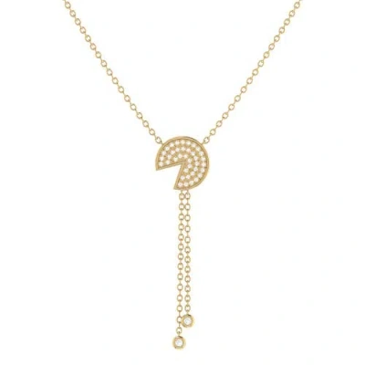 Luvmyjewelry Pac Man Candy Sterling Silver Diamond Lariat Necklace In 14kt Gold Vermeil On Sterling