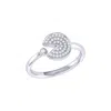 Luvmyjewelry Pac Man Candy Sterling Silver Diamond Open Ring In Silver
