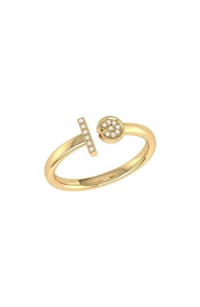 Luvmyjewelry Pac-man Lane Diamond Ring In Gold