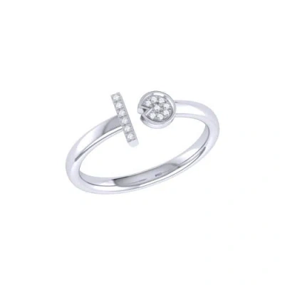 Luvmyjewelry Pac Man Lane Sterling Silver Diamond Open Ring