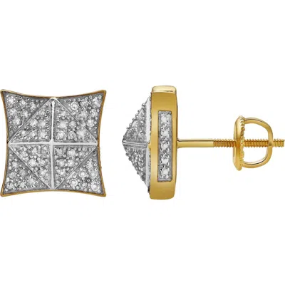 Luvmyjewelry Paz 10k Yellow Gold Diamond Unisex Earrings