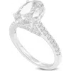 Luvmyjewelry Prose 14k Gold Oval Lab Grown Diamond Hidden Halo Engagement Ring In 14k White Gold