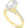 Luvmyjewelry Prose 14k Gold Oval Lab Grown Diamond Hidden Halo Engagement Ring In 14k Yellow Gold