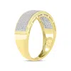 Luvmyjewelry Quintus Unisex Diamond Band Ring In 10k Gold In Yellow