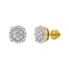 Luvmyjewelry Radiant Helios 14k Yellow Gold Diamond Stud Earrings In Yellow