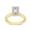 Luvmyjewelry Rahina 14k Yellow Gold Emerald Lab Grown Diamond Solitaire Engagement Ring In Yellow