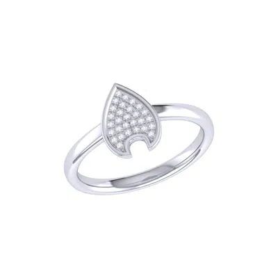 LUVMYJEWELRY RAIN DROP STERLING SILVER DIAMOND RING