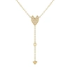 Luvmyjewelry Raindrop Drip Diamond Y Necklace In 14k Yellow Gold Vermeil On Sterling Silver In 14kt Gold Vermeil On Sterling