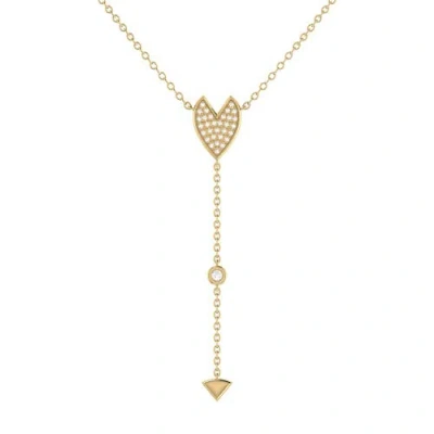 Luvmyjewelry Raindrop Drip Diamond Y Necklace In 14k Yellow Gold Vermeil On Sterling Silver In 14kt Gold Vermeil On Sterling