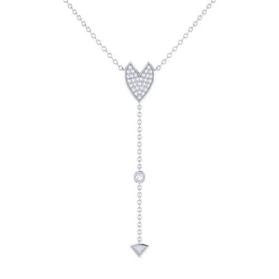 Luvmyjewelry Raindrop Drip Sterling Silver Diamond Y Necklace