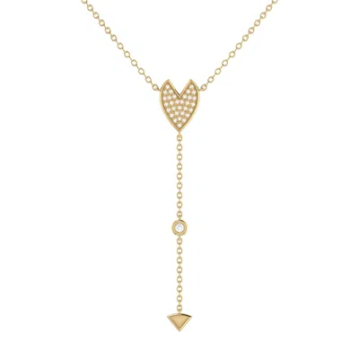 LUVMYJEWELRY RAINDROP DRIP STERLING SILVER DIAMOND Y NECKLACE