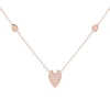 Luvmyjewelry Raindrop Sterling Silver Diamond Necklace In 14kt Rose Gold Vermeil