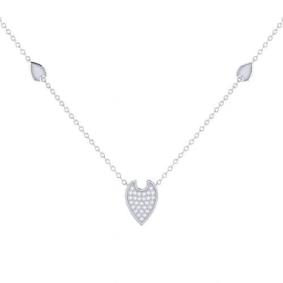 Luvmyjewelry Raindrop Sterling Silver Diamond Necklace